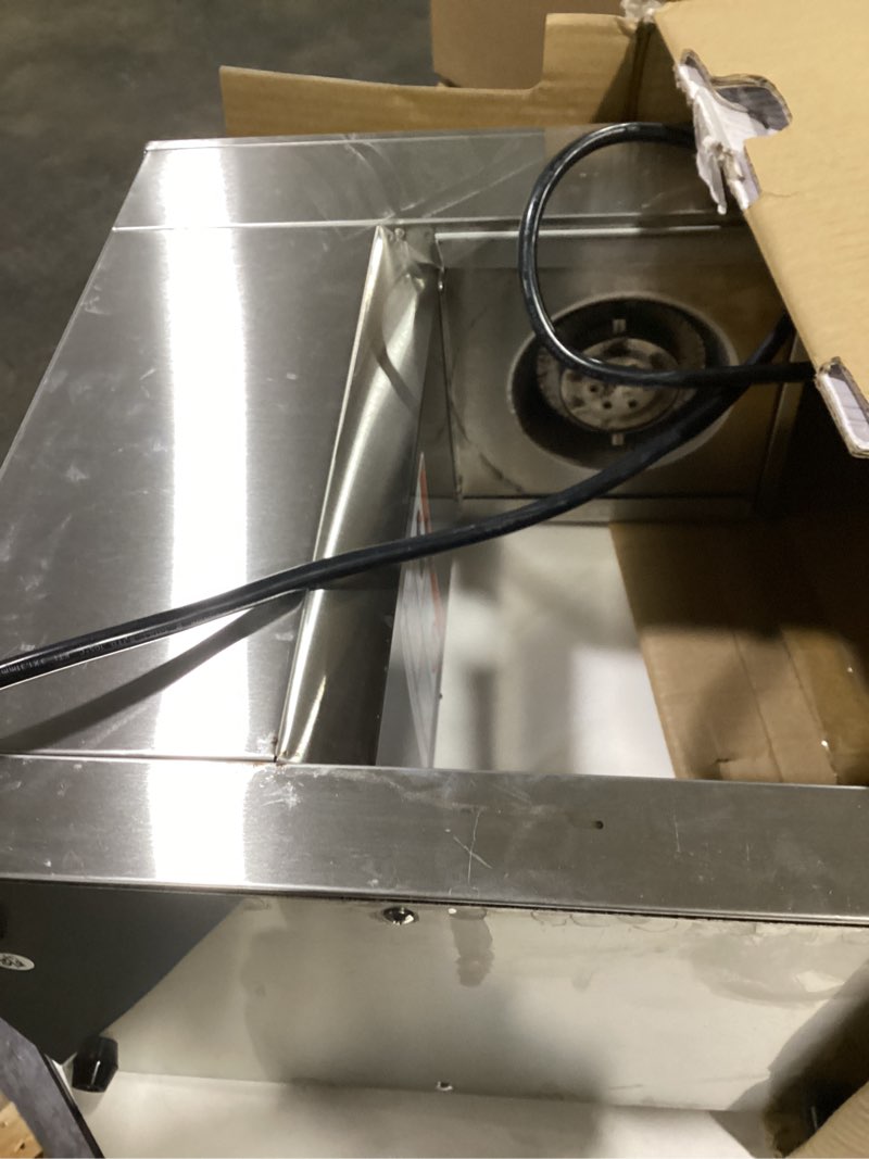 Condition photo showing As Is for SYBO 12-Cup Commercial Drip Coffee Maker, Pour Over Coffee Maker Brewer with 2 Glass Carafes and Warmers, Stainless Steel Cafetera SF-CB-2GA 2 Glass Decanters Stainless Steel