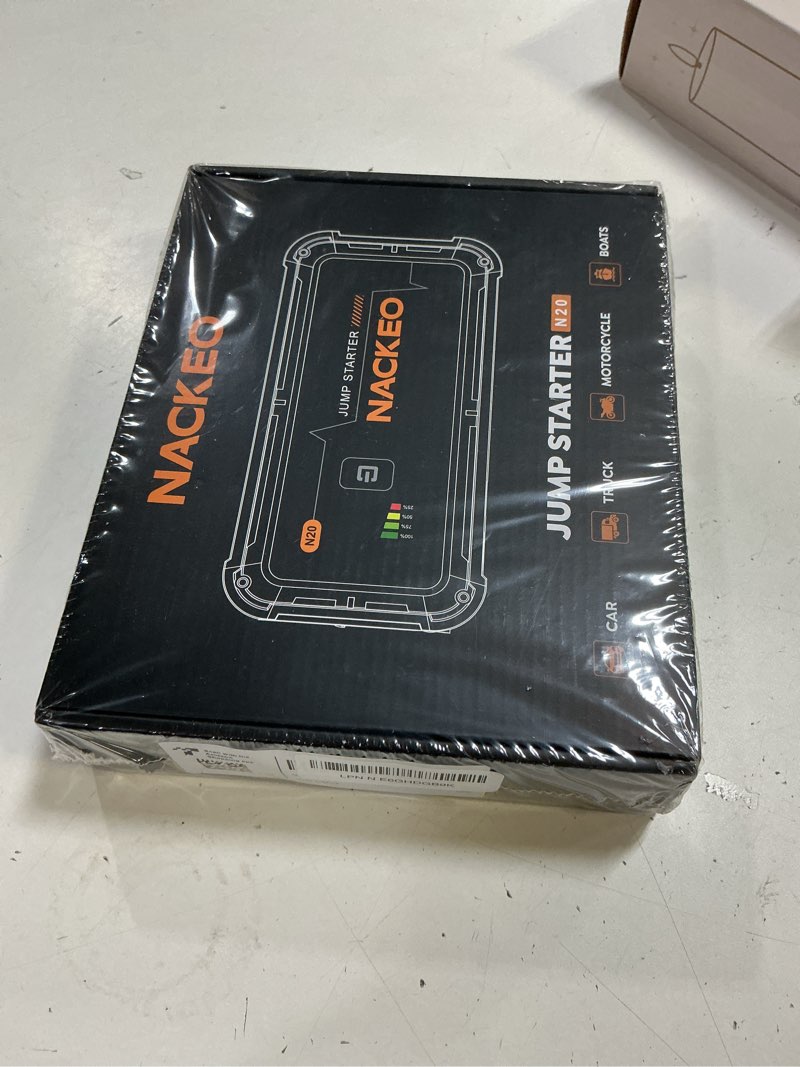 Condition photo showing New/Like New for car jump starter 7000a car battery jump starter portable pack for up to all gas and 10.0l diesel engine 12v jump box, jump pack, battery booster with jumper cable, lights,storage case, compact