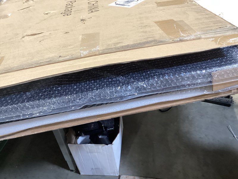 Condition photo showing Good Condition for 38" l x 13" w x 30" h metal tall rectangular planter - large planter box for outdoor patio/porch modern design for plants, flowers, garden,spliced flower pot (black)