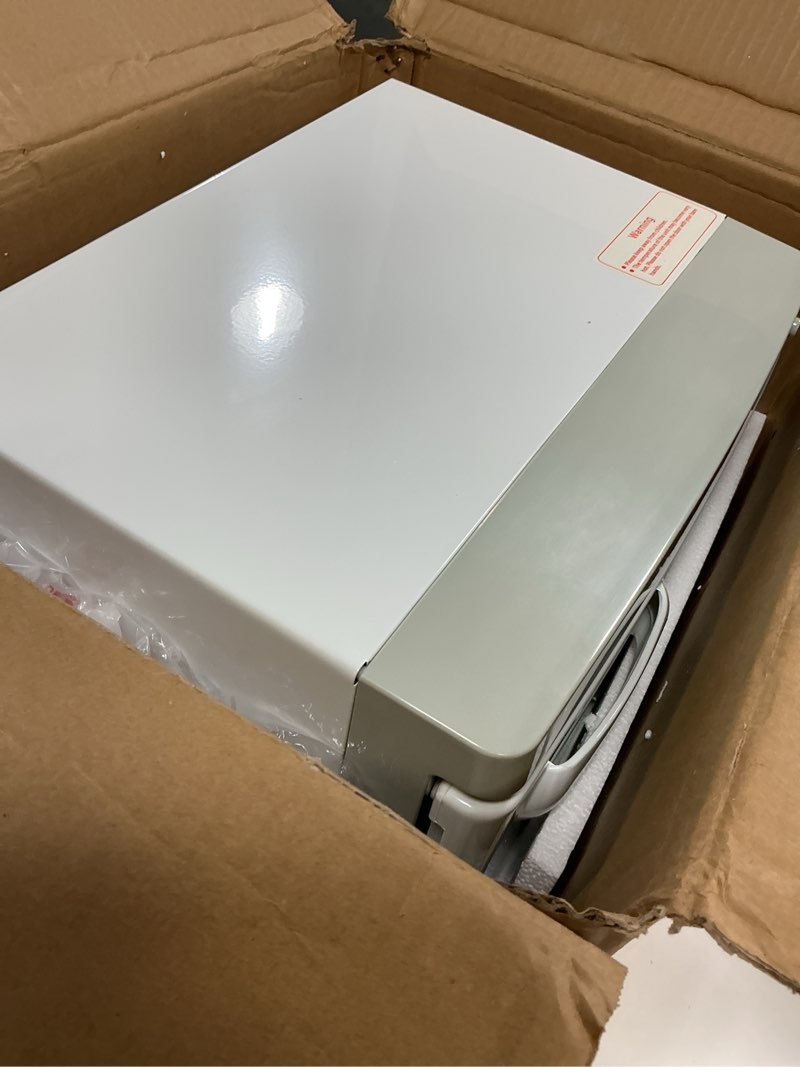 Condition photo showing As Is for Pursonic Professional Towel Warmer with UV Sterilizer - 8L Premium Towel Warmer 360 Heating with Separate Water Tank - Aluminum Interior for Bathroom, Spa, Salon & Home (White) Small White