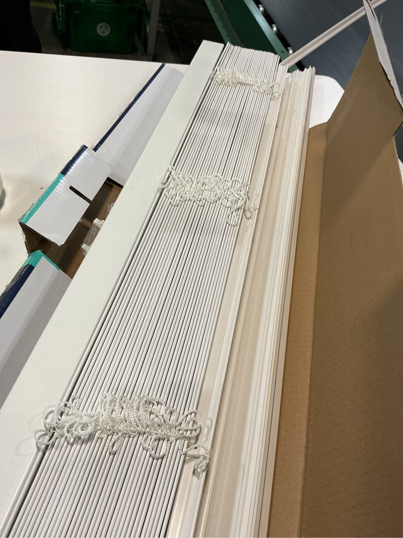 Condition photo showing As Is for levolor trim & go wood blind 929691
