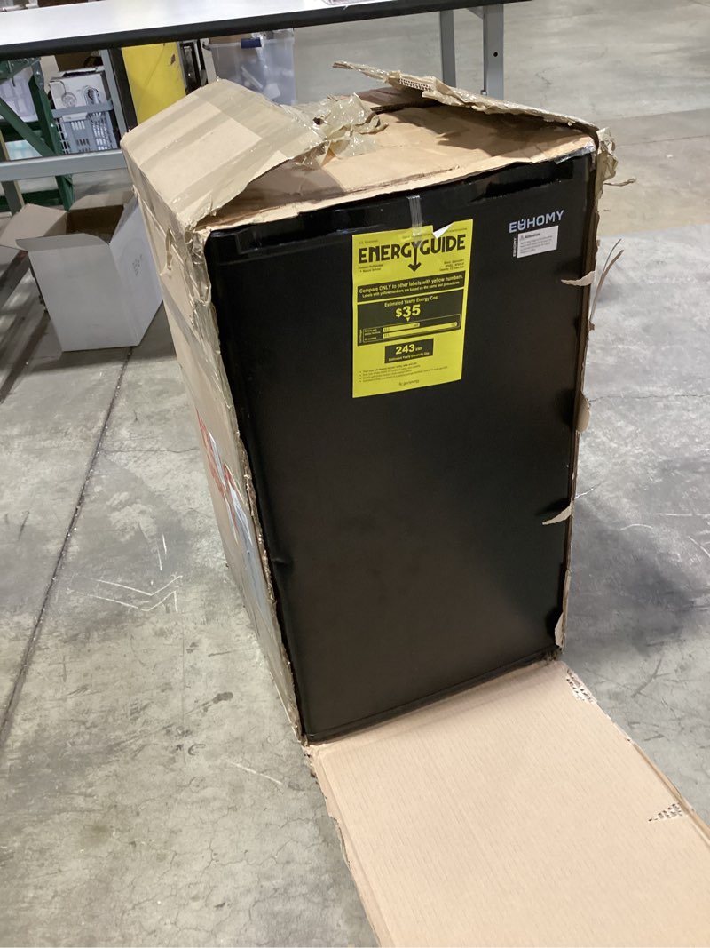 EUHOMY 3.2 Cu.Ft Mini Fridge with Freezer, Single Door Compact Refrigerator, Adjustable Thermostat,  Not tested