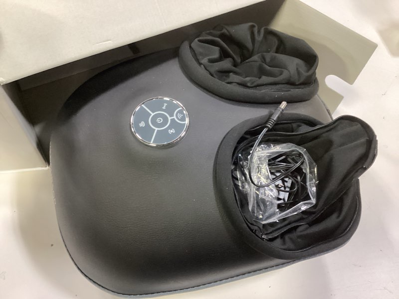 Condition photo showing As Is for medcursor foot massager with heat - 2026 upgraded shiatsu deep kneading machine, multi air compression intensity, smart app mobile remote control, feet massage for home and office use mdfm500
