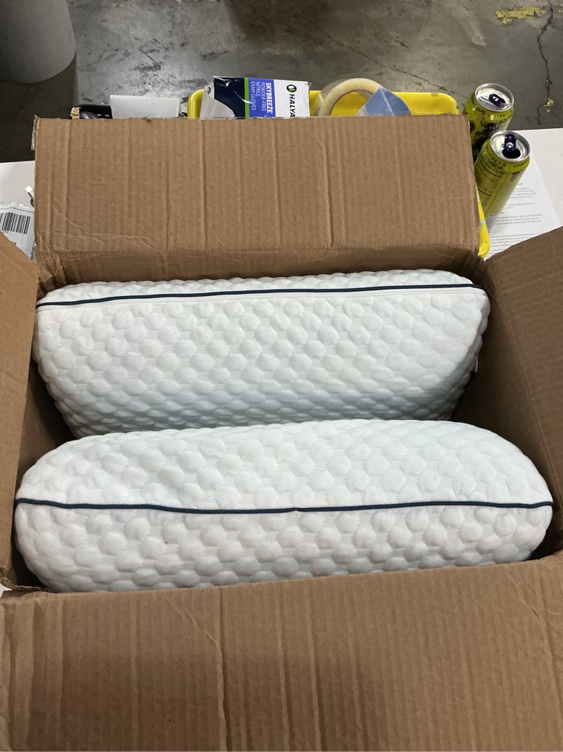 Condition photo showing Good Condition for weekender gel memory foam pillow - queen size - 1-pack - medium firm feel - neck and shoulder support - side & back sleepers - home, hotel, & hospital essentials - certipur certified queen 1 pack