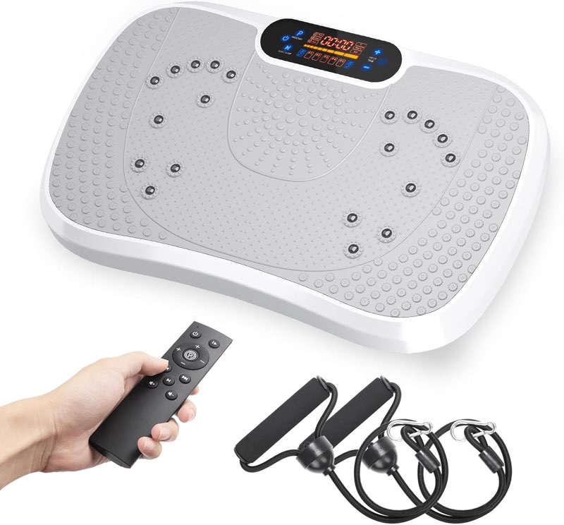 Vibration Plate Exercise Machine for Lymphatic Drainage Weight Loss,SoftGym Power Vibration Plate 300-400 Lbs Capacity Full Whole Body Workout Vibration Platform,Waver Vibration Plate for Home Fitness