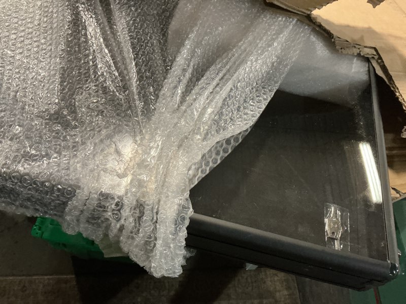 black 34 in x 22 in, card show display case large aluminum, trading card display case suitable for s