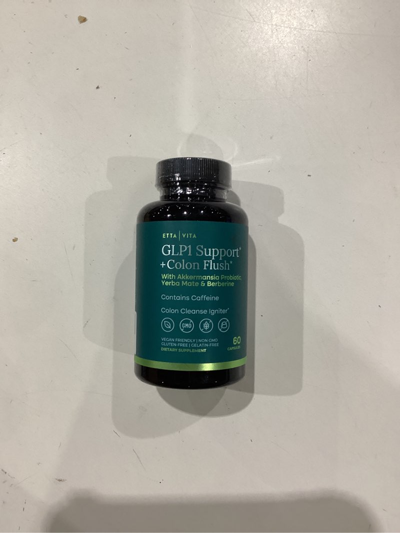 Condition photo showing New/Like New for colon cleanse + glp-1 supplement weight loss & energy - appetite suppressant & fat burner for women and men with berberine, yerba mate, psyllium husk, senna leaf, lemon, black garlic - digestive broom