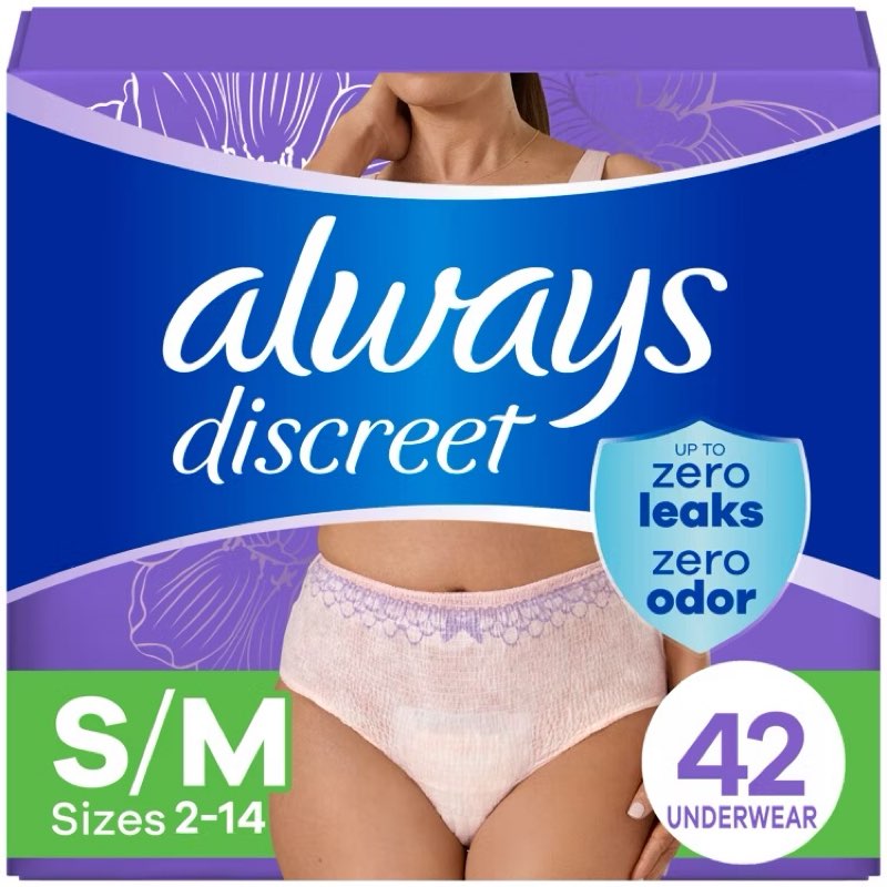 Always Discreet Adult Postpartum Incontinence Underwear for Women - Maximum Protection 42 underwear 