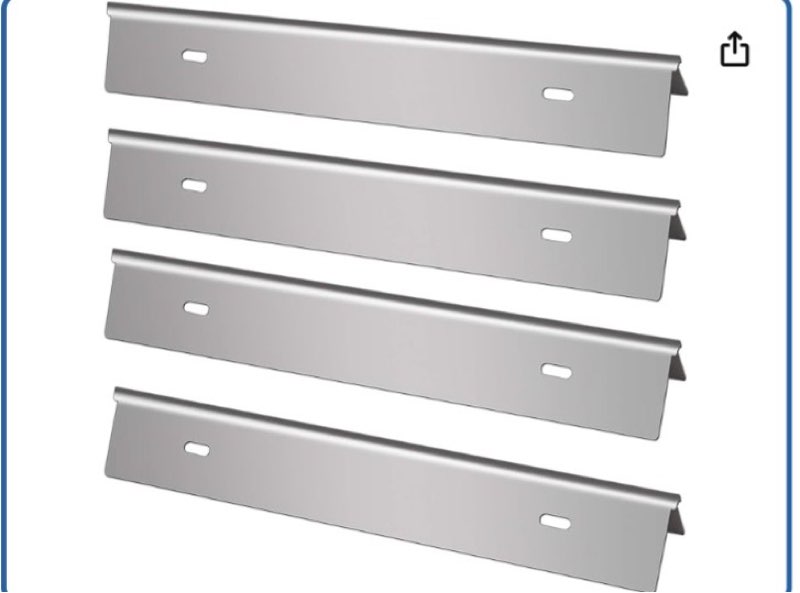 Gas Grill Parts 16.125" Heat Shield Plates Stainless Steel BBQ Accessories Replacement for Naploeon Grill Rogue Series and Prestige 500, 4-Pack Flavorizer Bar, Burner Cover, Flame Tamer,5 Pack