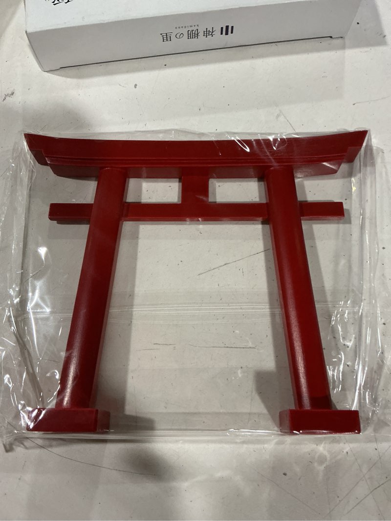 Condition photo showing Good Condition for ????(kamidananosato) inari shrine miniature, red torii gate ornament, japanese shrine decor, made in japan