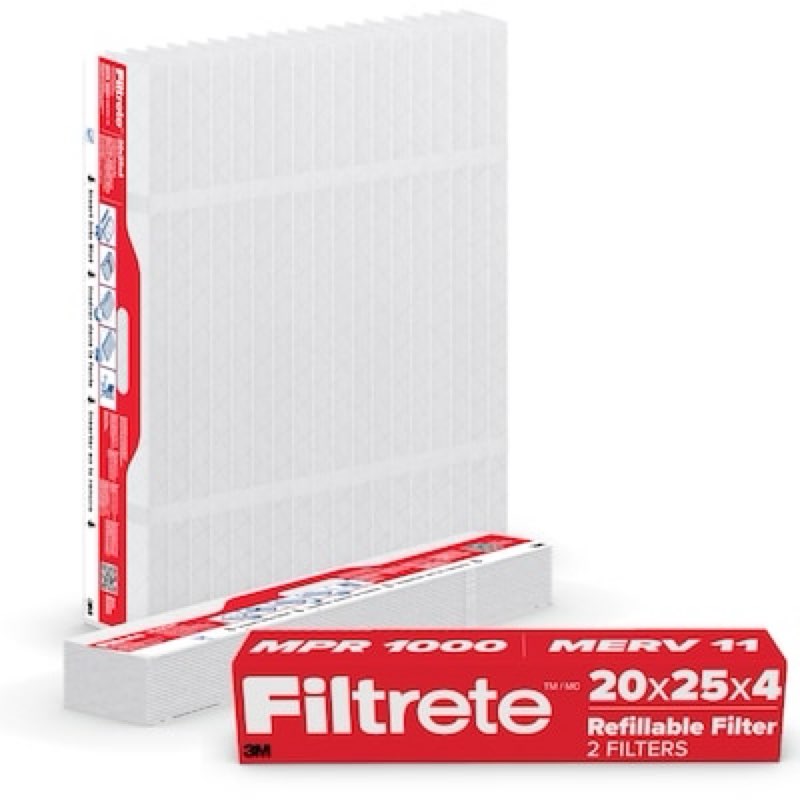 Filtrete 20 x 25 x 4 MERV 11 1000 MPR Allergen Defense Refillable Air Filter 