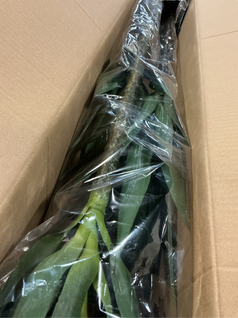 Condition photo showing Good Condition for Artificial Tree 5.3Ft Faux Agave Plant with 3 Heads in Plastic Pot Fake Tree for Home Decor Indoor or Outdoor Office Decoration Housewarming Gift 4ft 10in