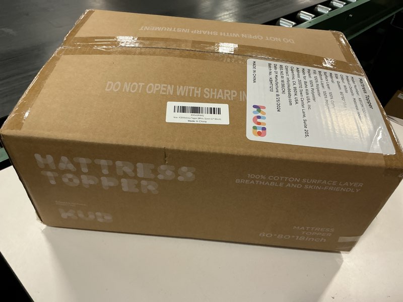 Condition photo showing New/Like New for KUB Cotton Mattress Topper, Queen, Cooling Cotton Pillow Top with 8-21 Inch Deep Pocket, 3D Snow Down Alternative Fill, Breathable Fluffy Mattress Pad Cover (White, Queen 80 * 60inch) White Queen