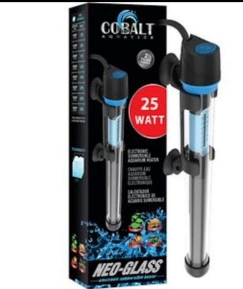 Ultra Distribution Service 478423 25W Cobalt Neo-Glass Submersible Aquarium Heater