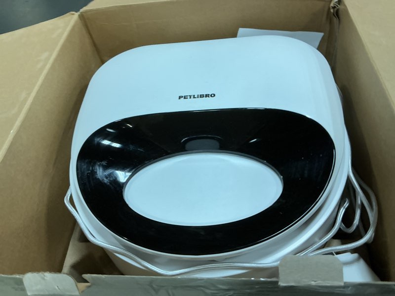 Condition photo showing As Is for petlibro automatic cat feeder wet food with stainless steel bowl, refrigerated auto cat feeder with semiconductor cooling, 3 fresh meals for 3 days, app-controlled pet food dispenser, easy to clean white feeder