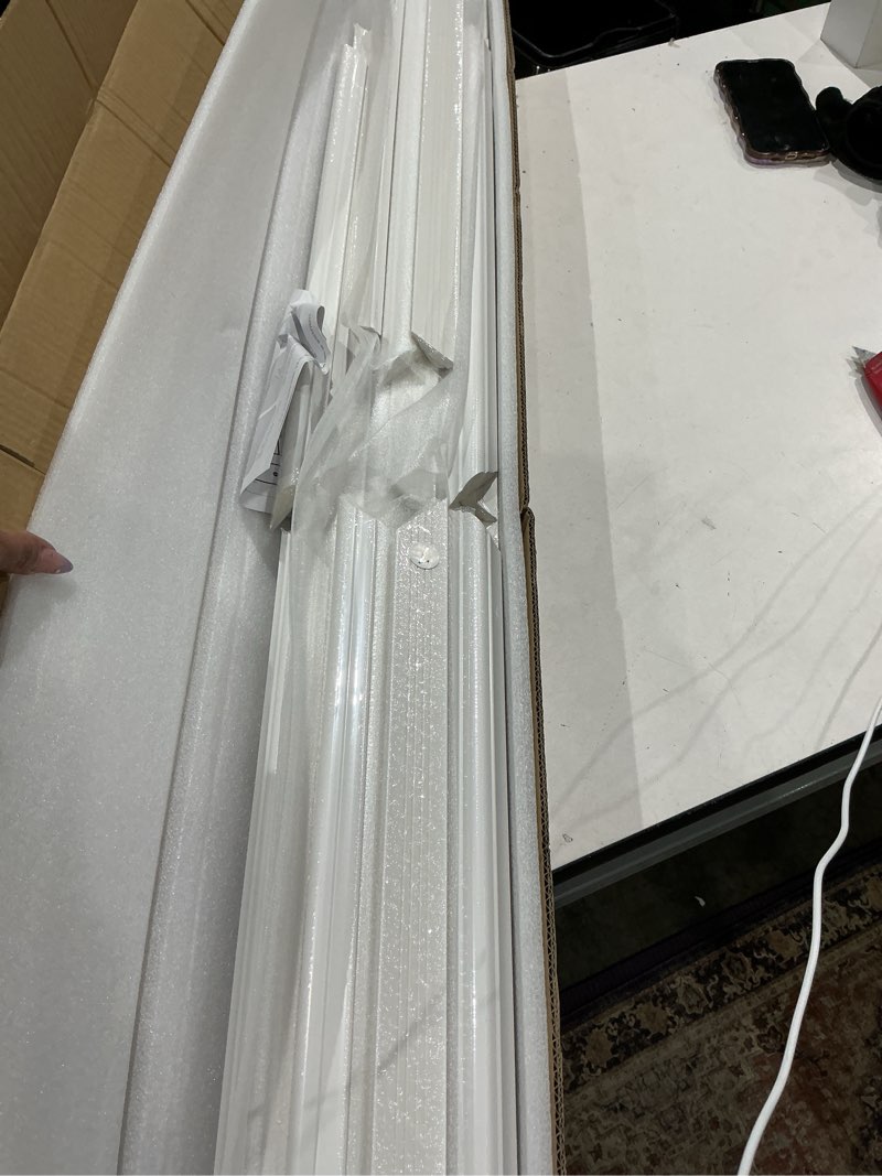 Condition photo showing Good Condition for art3d pre-cut wall molding set of 6 pcs, ready-to-assemble wainscoting panels for interior wall décor living room bedroom accent wall - installed with glue, 3 top 3 bottom