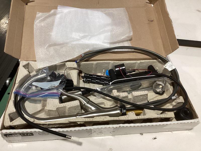 Condition photo showing New/Like New for Delta Ophelia Touchless Kitchen Faucet with Touch Technology, Brushed Nickel Kitchen Sink Faucet wit