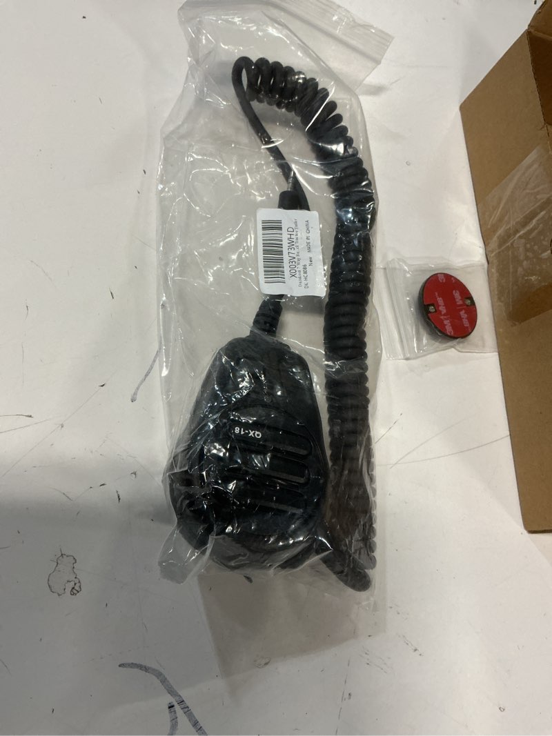 Condition photo showing Good Condition for ptt wired microphone for zello app - ios & android compatible w/ 800mah battery, charging cable, type-c adapter, mic bracket - push-to-talk for clear communication black