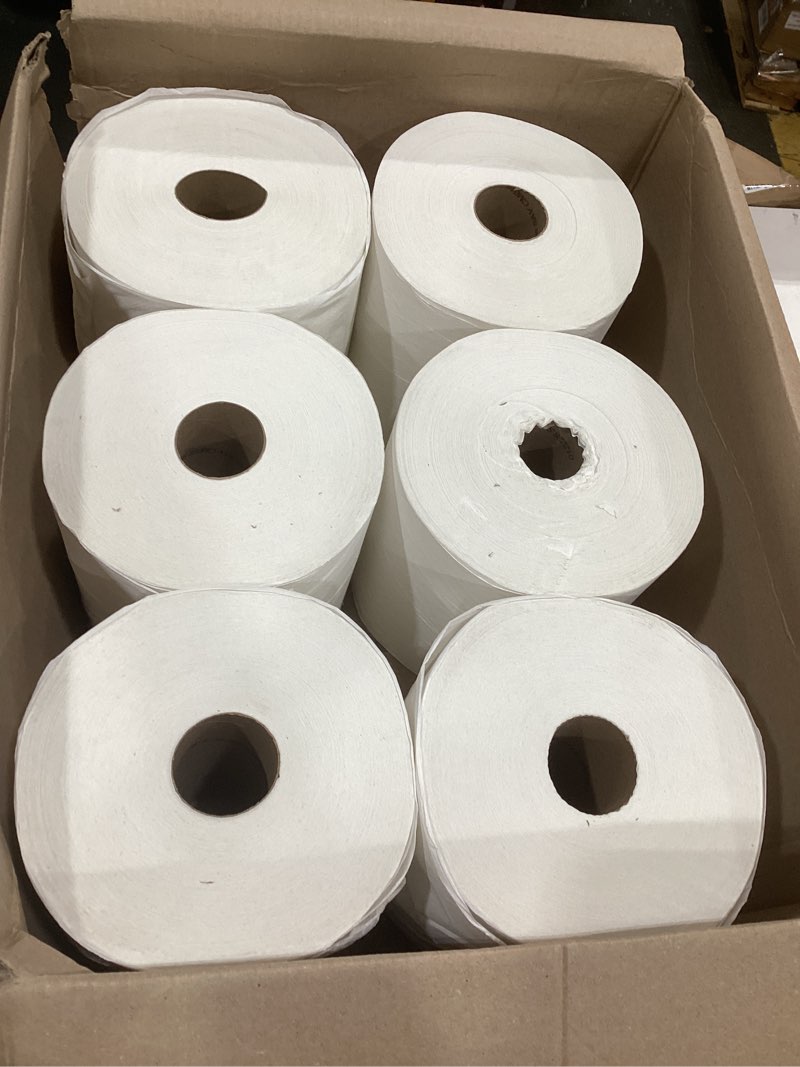 Condition photo showing New/Like New for pacific blue basic recycled paper towel rolls by gp pro (georgia-pacific), white, 26601, 800 feet per roll, 6 rolls per case 6 rolls- 800 feet/roll