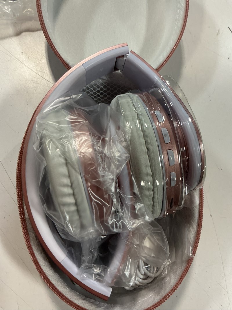 Condition photo showing Good Condition for zihnic bluetooth headphones over-ear, foldable wireless and wired stereo headset micro sd/tf, fm for cell phone,pc,soft earmuffs &light weight for prolonged wearing(rose gold)