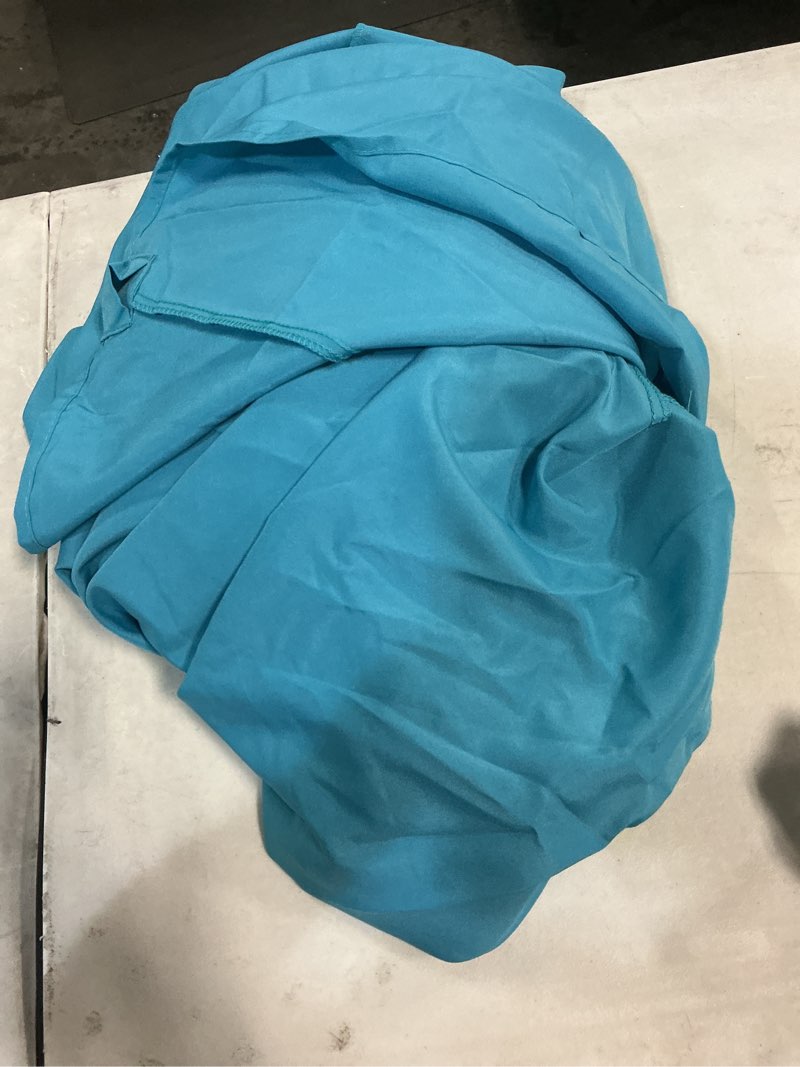 Condition photo showing Good Condition for 15ft double sided patio umbrella replacement canopy, 12 ribs umbrella replacement top cover, frame not included lake blue 13ft