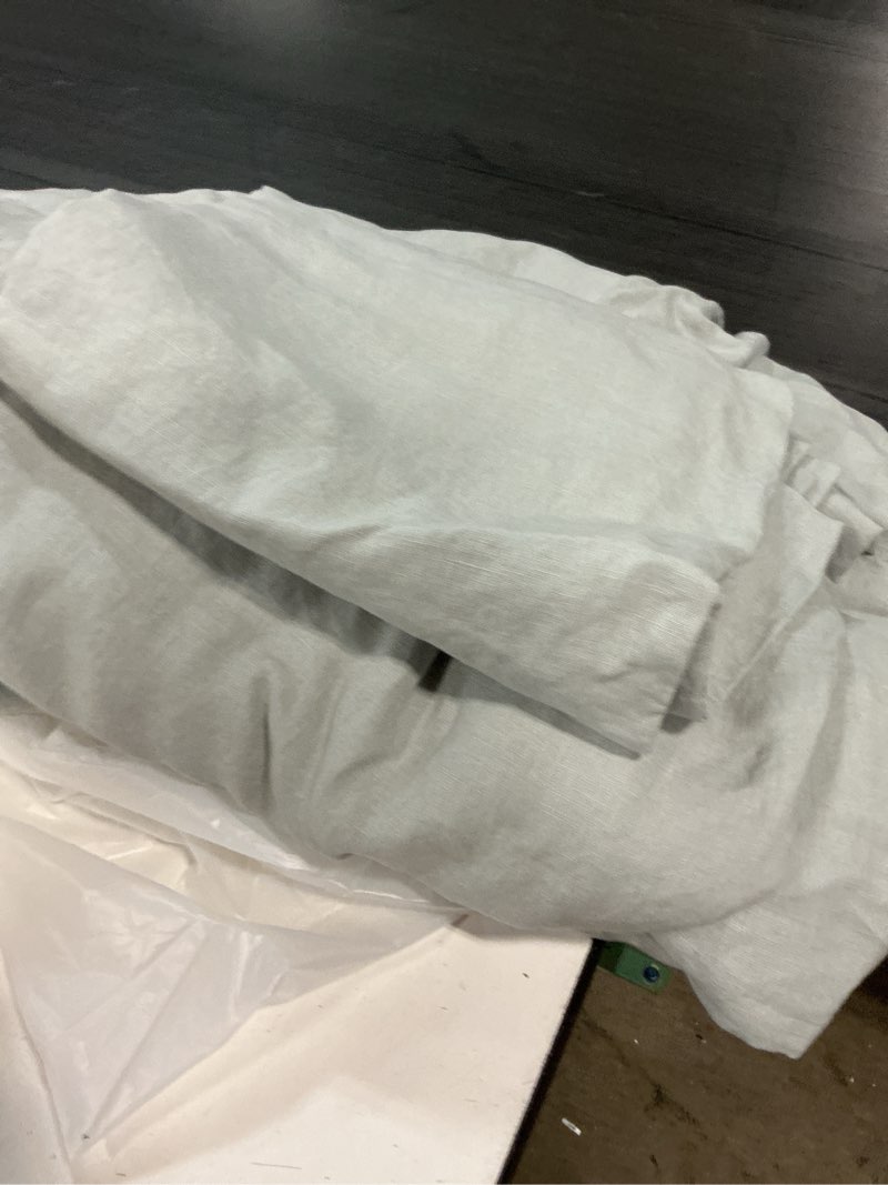 Condition photo showing Good Condition for european linen duvet cover set, king/cal king, mist