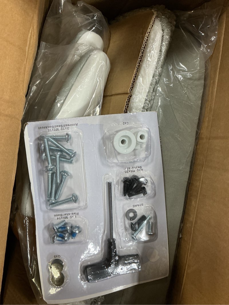 Condition photo showing New/Like New for Office Chair Ergonomic Desk Chair Comfy: 330LBS Mesh Computer Chair Ergonomic Gaming Chairs with Wheels Adjustable Lumbar Support and Flip up Armrest-Swivel Executive Chairs Long Hours (Silver)