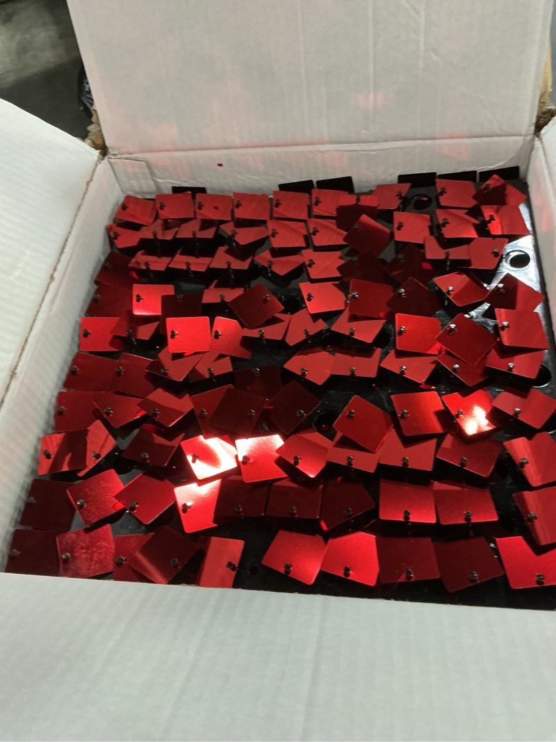 Condition photo showing Good Condition for Qcity Black Shimmer Wall Backdrop 36PCS, Black Back Not See-Through Design, Square Sequin Glitter Backdrop Panel, Perfect for Outdoor Events, Birthdays, Wedding and Party Decoration