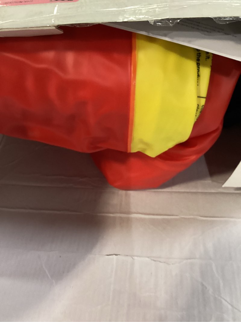 Condition photo showing Good Condition for QPAU 3-in-1 Inflatable Bounce House for Toddlers 1-3, Ball Pit & Trampoline, Inflatable Bouncy House with Pump, Safety Net, Indoor & Outdoor Bubble Bouncer Baby Play Yard Red & Yellow