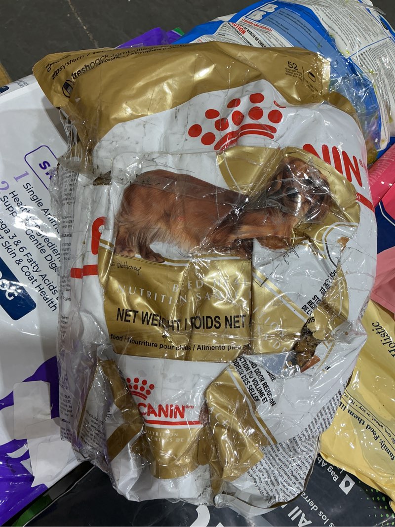 Condition photo showing As Is for royal canin dachshund adult breed specific dry dog food, 10 lb bag 10 pound (pack of 1) adult dry