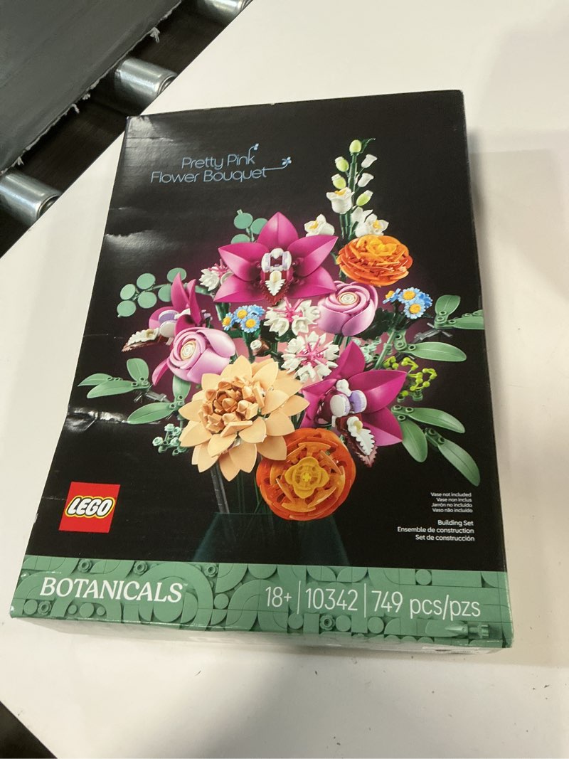 Condition photo showing New/Like New for lego botanicals pretty pink flower bouquet building set for adults - gifts for birthdays - artificial flowers for decor or table display - 10342
