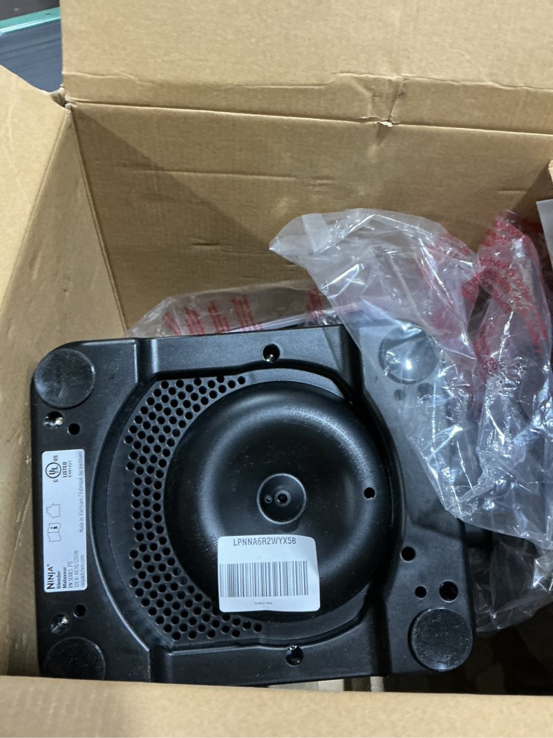 Condition photo showing As Is for ninja bn801 professional plus kitchen system, 1400 wp, 5 functions for smoothies, chopping, dough & more with auto iq, 72-oz.* blender pitcher, 64-oz. processor bowl, (2) 24-oz. to-go cups, grey blender + xl bowl + (2) 24-oz.cups
