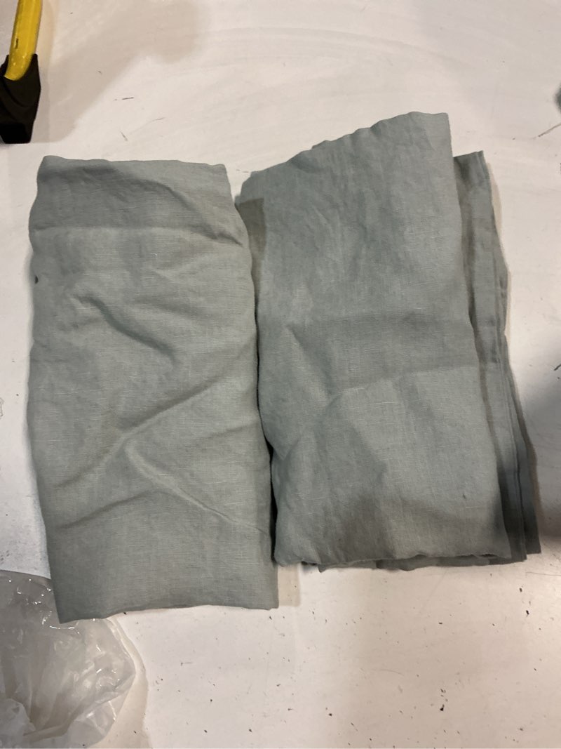 Condition photo showing Good Condition for quince european linen sham set, king, mist