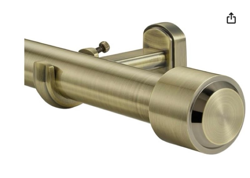 Heavy Duty Curtain Rods, 1 1/8 Inch Diameter Single Curtain Rod 72-144Inch(6-12ft) Extendable Length