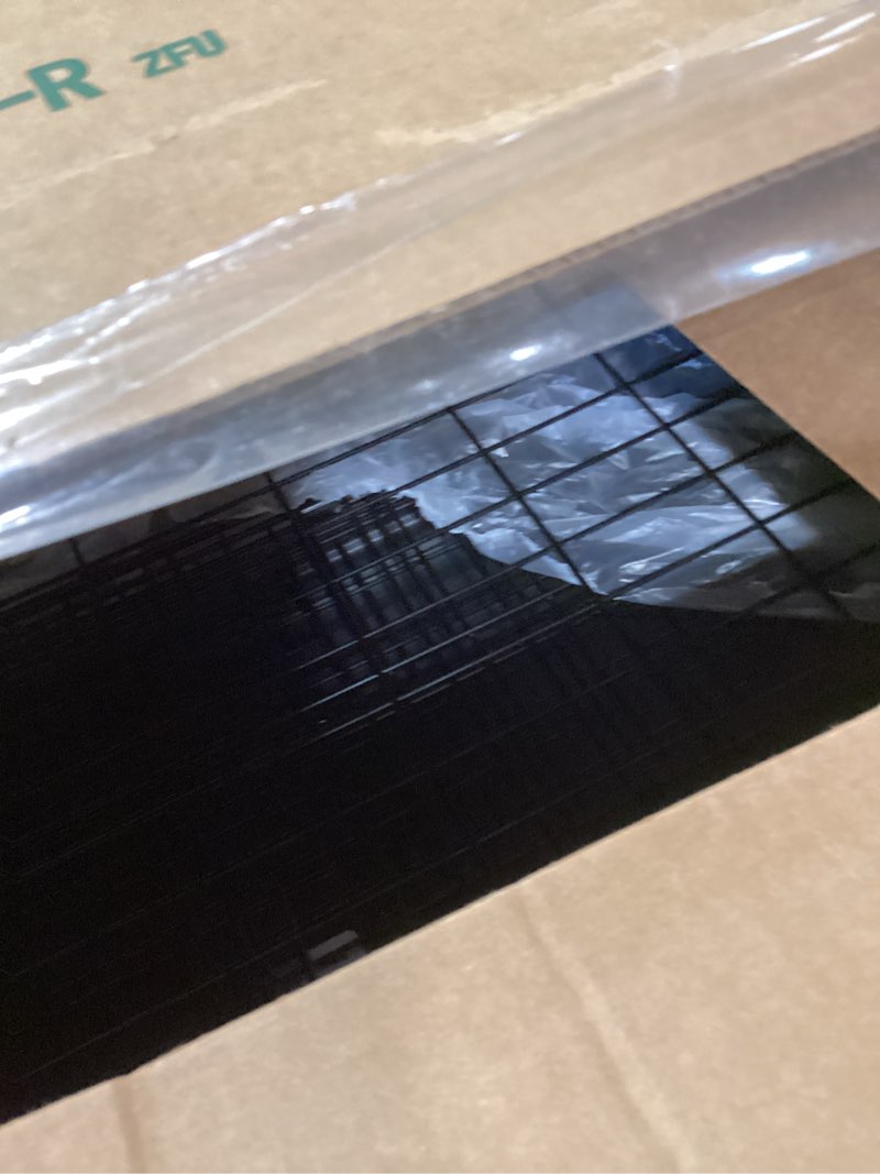 Condition photo showing As Is for adavin garden fence with gate 24in(h)×30 ft(l) 12 panels, black heavy duty iron metal animal barrier fence, indoor or outdoor dog playpen, camping fence, no dig garden border fencing for yard