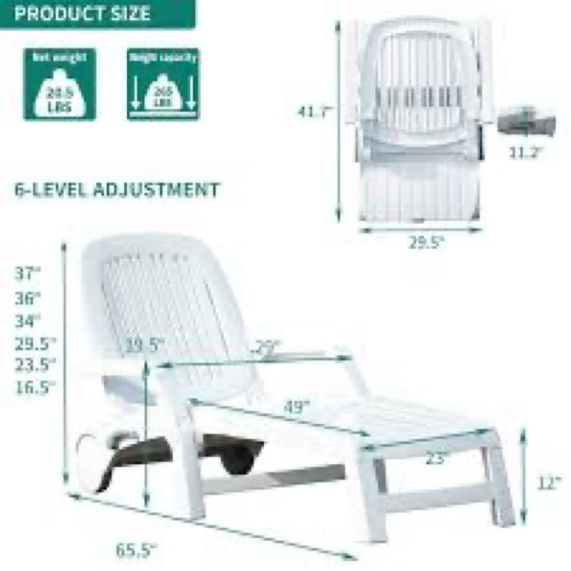 Sherryl 23" Long Reclining Single Chaise