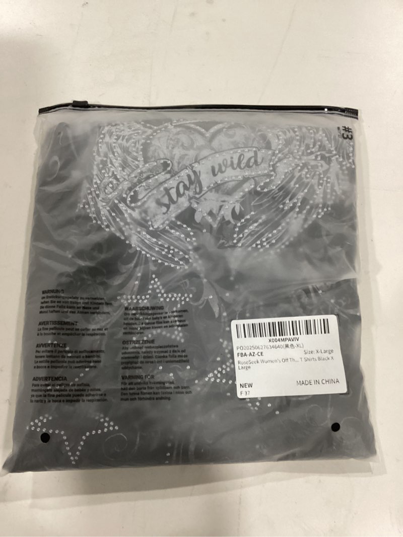 RoseSeek Women's Off The Shoulder Goth Graphic Tees Short Sleeve Asymmetrical Slim Fit Y2K T Shirts 