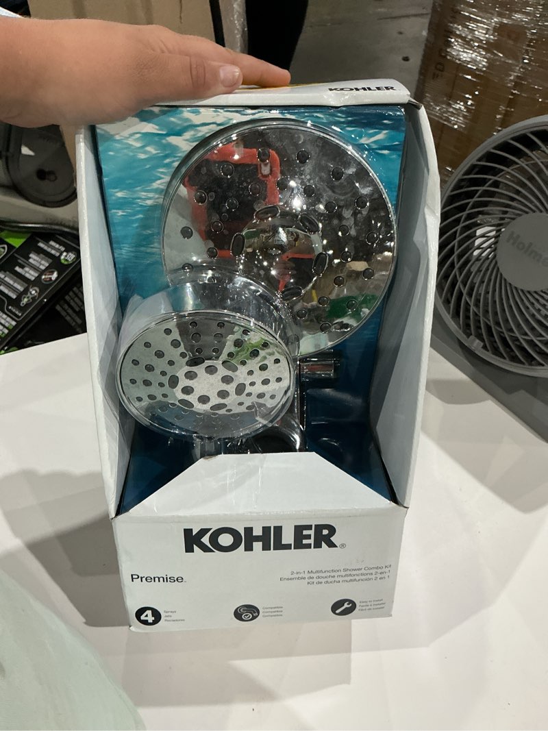 Condition photo showing Good Condition for kohler premise 3 -settings polished chrome 6-in round dual/combo shower head 1.75 gpm