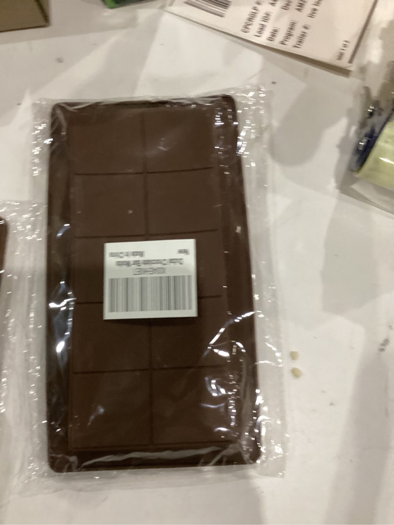 Condition photo showing New/Like New for Dubai Chocolate Mold 2 Pack,0.79 Inch Deep Large and Thick Silicone Chocolate Bar Molds for Stuffed Bar,Big Chocolate Candy Bar Mold for Filling Knafeh Pistachio Kit Dubai-1