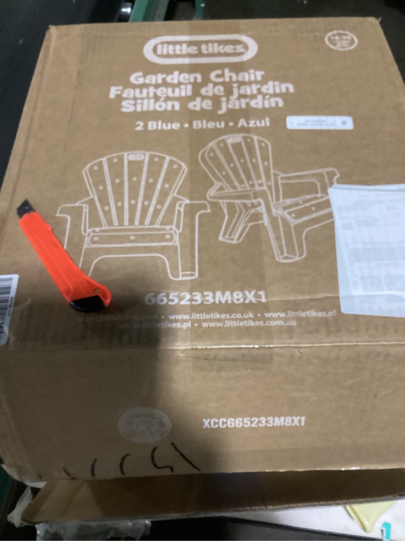 Condition photo showing New/Like New for (similar to) giantex kids adirondack chair, all-weather hips children's outdoor chair w/ergonomic design, toddler lawn chairs for age 3-8, kids beach chair for garden patio backyard (1,pink) 1 pink