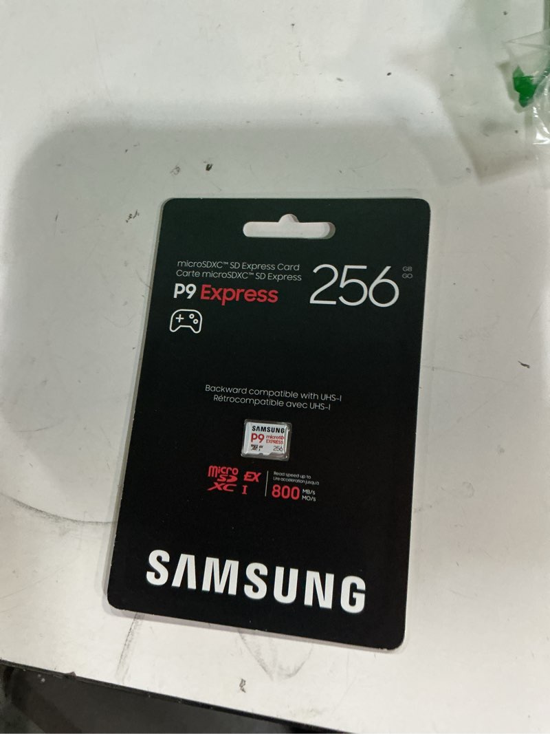 Condition photo showing New/Like New for samsung p9 express microsd express card, 256gb microsdxc memory card, up to 800 mb/s, for nintendo-switch ™ 2, (mb mk256t/am)