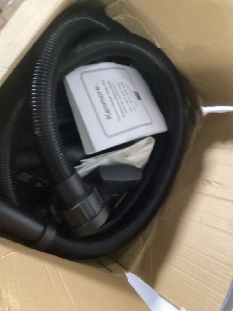 Condition photo showing As Is for Kenmore KW3050 Wet Dry Canister Vac 4 Gallon 5 Peak HP 2-Stage Motor Vacuum Cleaner with Washable HEPA Filter & Dust Bags for Hard Floor & Carpet, Black