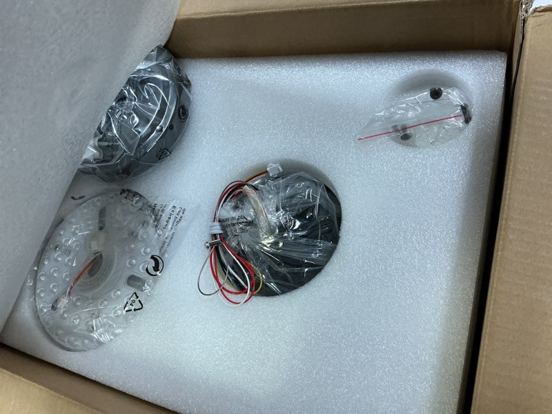 Condition photo showing New/Like New for ceiling fans with lights - crystal ceiling fan, 52" low profile and remote control, flush mount, reversible, 3cct, dimmable, noiseless, black ceiling fan for bedroom 52in 01-black