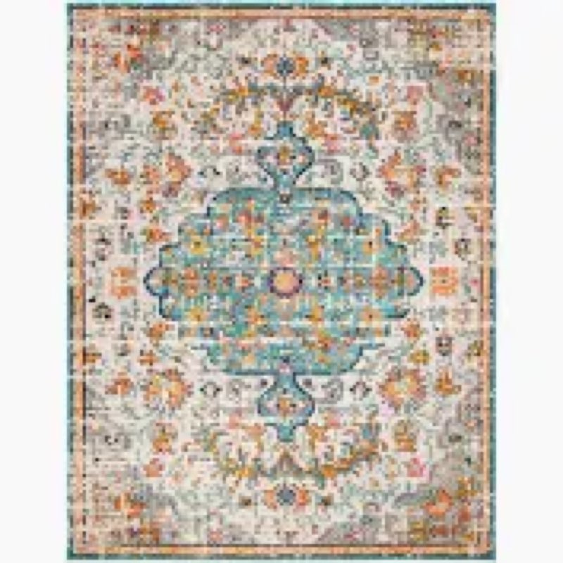 Cmezevi 8x10 Area Rugs:Machine Washable Rug for Living Room - Soft Faux Wool Bedroom Carpet - Large 