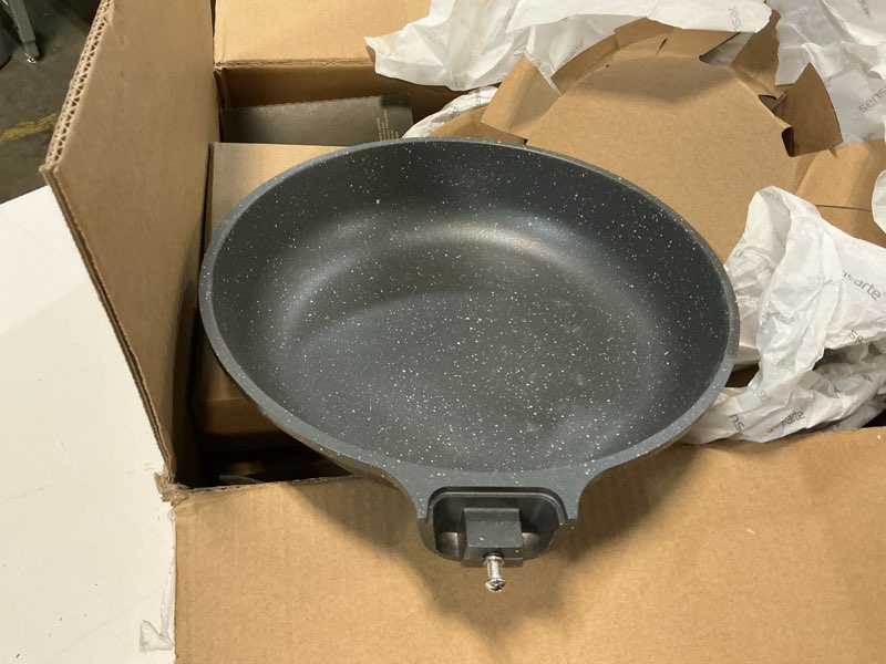 Condition photo showing item condition for SENSARTE Nonstick Frying Pan Skillets, Swiss Granite Coating Omelette Pans, Healthy Cookware Chef's Pan, Free of Intentionally Added PFOA (9.5+11+12.5 Inch) 9.5+11+12.5 Inch Gray