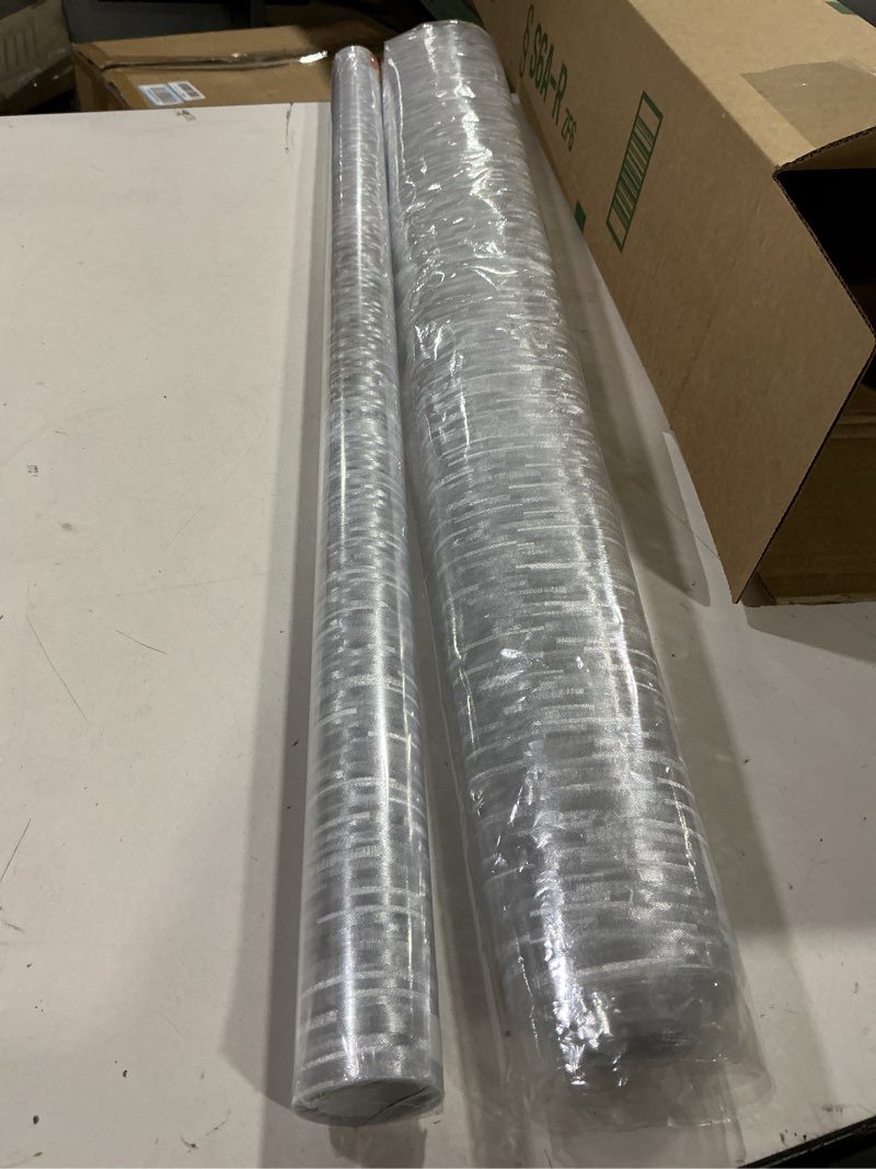 Condition photo showing As Is for rabbitgoo window privacy film frosted glass film removable vinyl door coverings uv blocking decorative static cling non-adhesive window clings sticker for home decor, 35.4 x 157.4 inches 35.4" x 157.4" pure wave