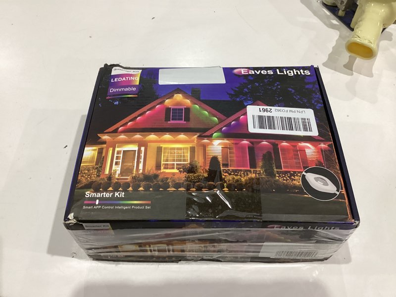 Condition photo showing Good Condition for permanent outdoor lights for house, rgb+ic christmas eave lights 120ft with 88 led warm white, ip68 
