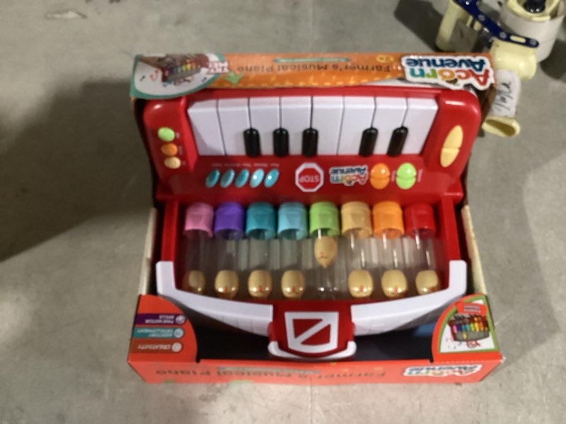 Condition photo showing As Is for farm animals keyboard preschool learning toy with silly sounds and light-up piano with learning songs for infants