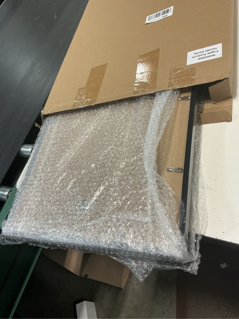 Condition photo showing New/Like New for 2 pcs vinyl record display frame 16x22 inches double groove record album frame and 12.5×12.5 inch album cover art for wall mounting home decor (white matting) white matting 2