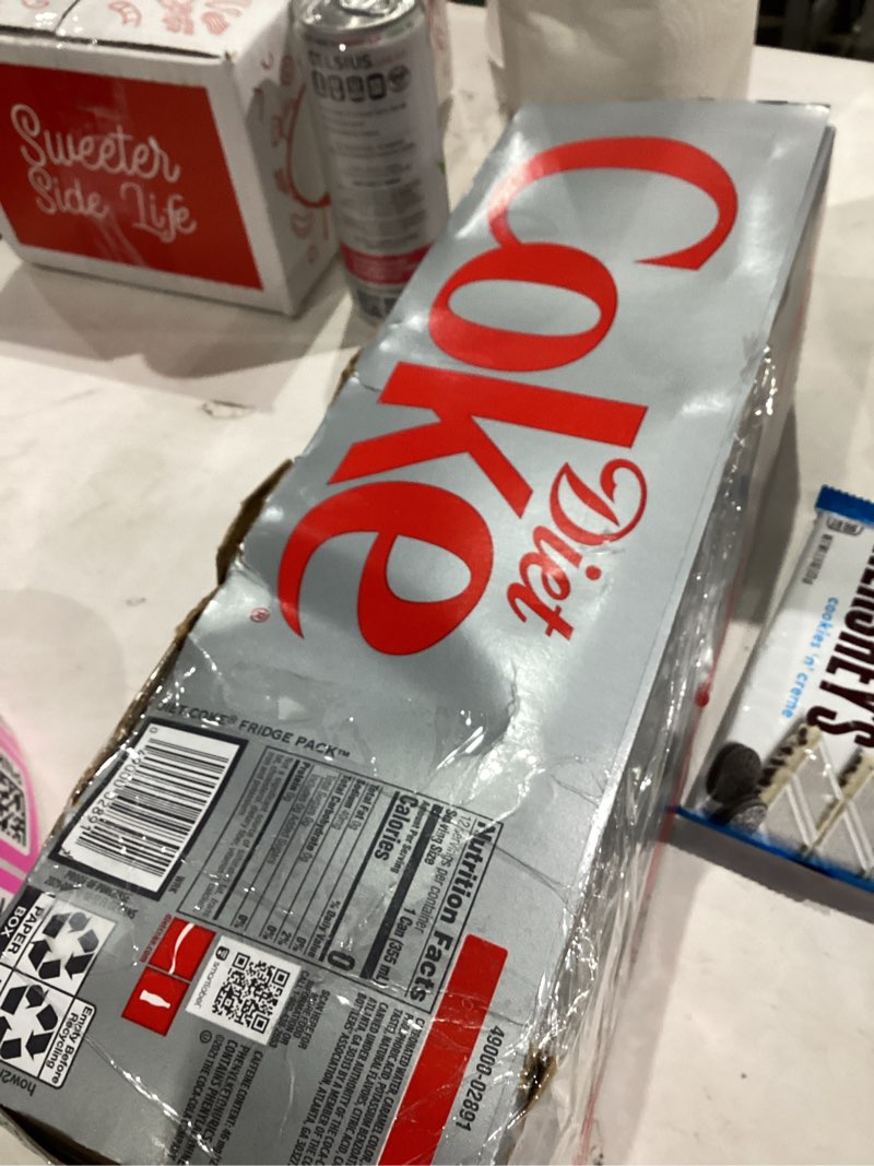 Condition photo showing Good Condition for Diet Coke Soda Soft Drink Fridge Pack Cans, 12 fl oz, 12 Pack Diet Coke 12 Fl Oz (Pack of 12)